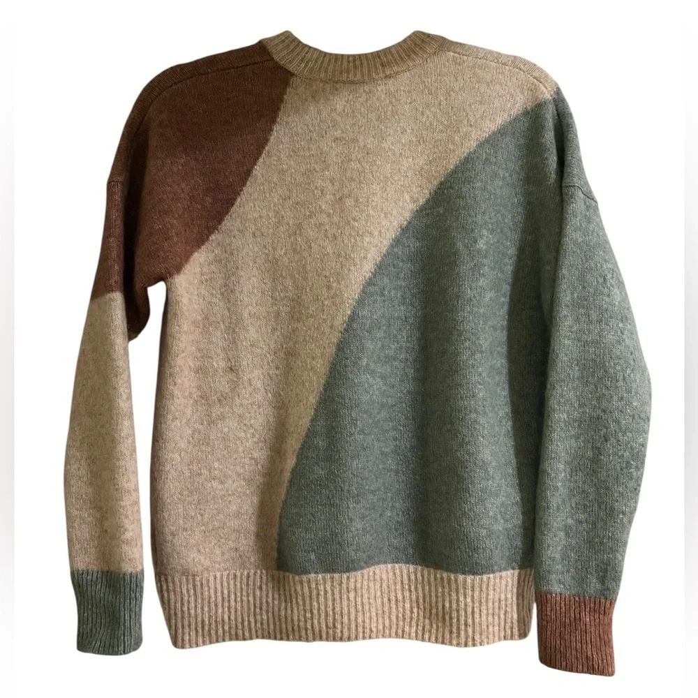 Madewell Cedarbrook Pullover Sweater in Colorblock- Size XS